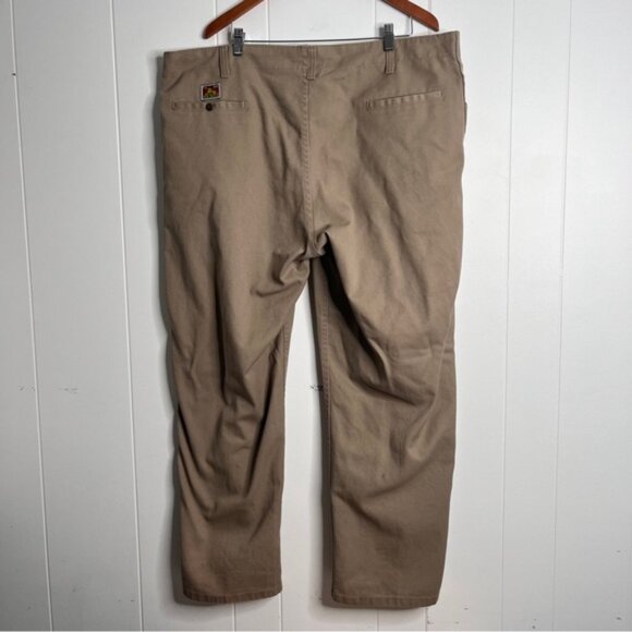 Ben Davis 46x31 Gorilla Cut Pants Tan Chinos Workwear Worn cut K707 - Picture 2 of 11
